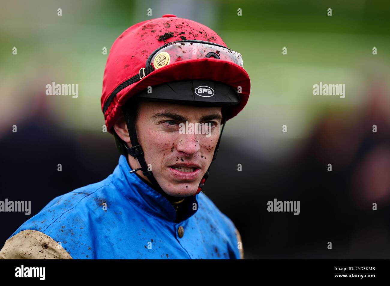 Jockey James Doyle am zweiten Tag des Futurity Trophy Wochenendes auf der Rennbahn Doncaster. Bilddatum: Samstag, 26. Oktober 2024. Stockfoto