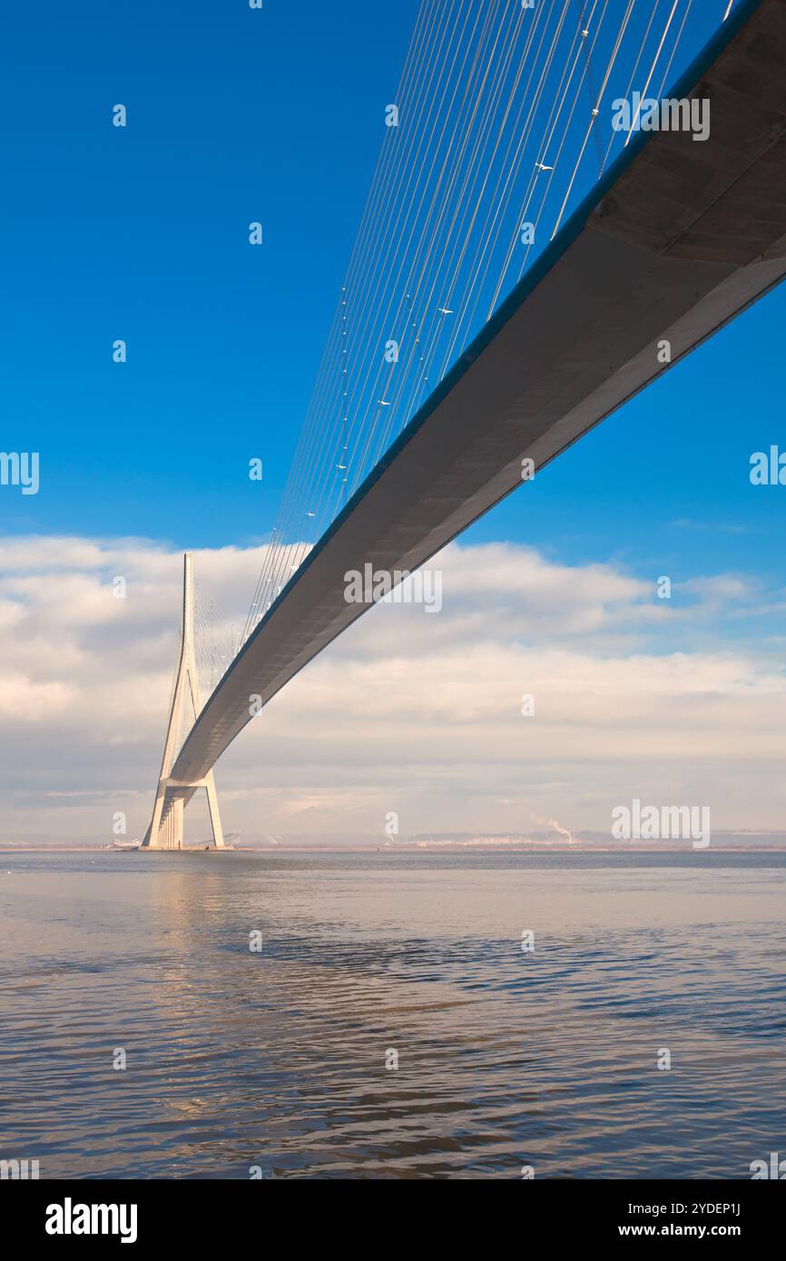 Normandie-Brücke (Pont de Normandie, Frankreich) Stockfoto