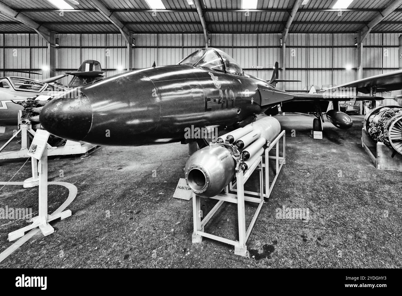 NESLAM Aero Museum Sunderland statische Anzeige Jagdflugzeug Hawker Hunter F 51 Stockfoto