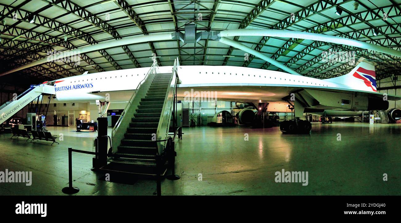 National Museum of Flight Scotland das Concorde-Erlebnis ist sicher abgehängt von den Elementen Stockfoto