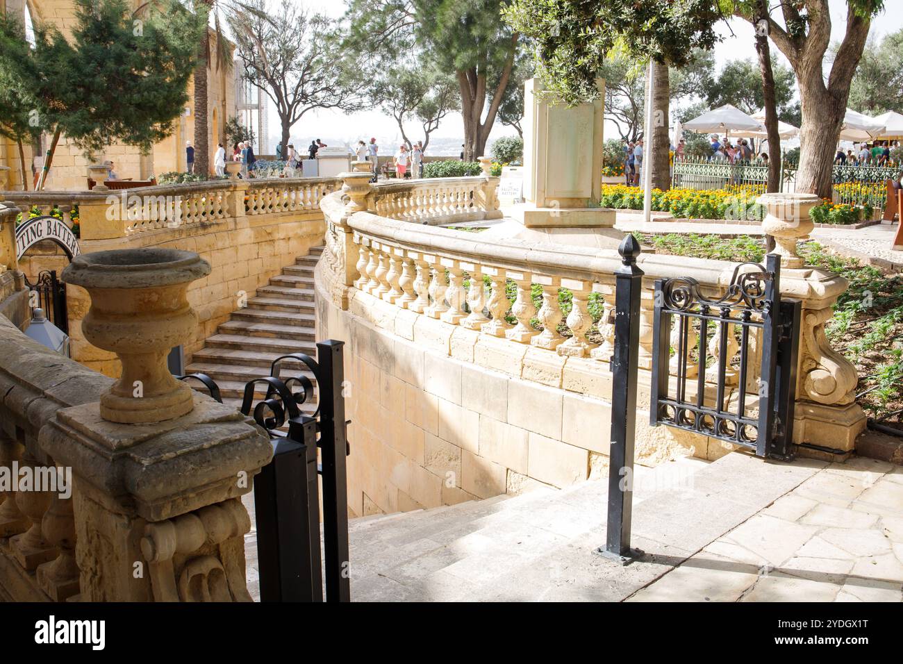 Upper Barrakka Gardens in Valletta, Malta Stockfoto