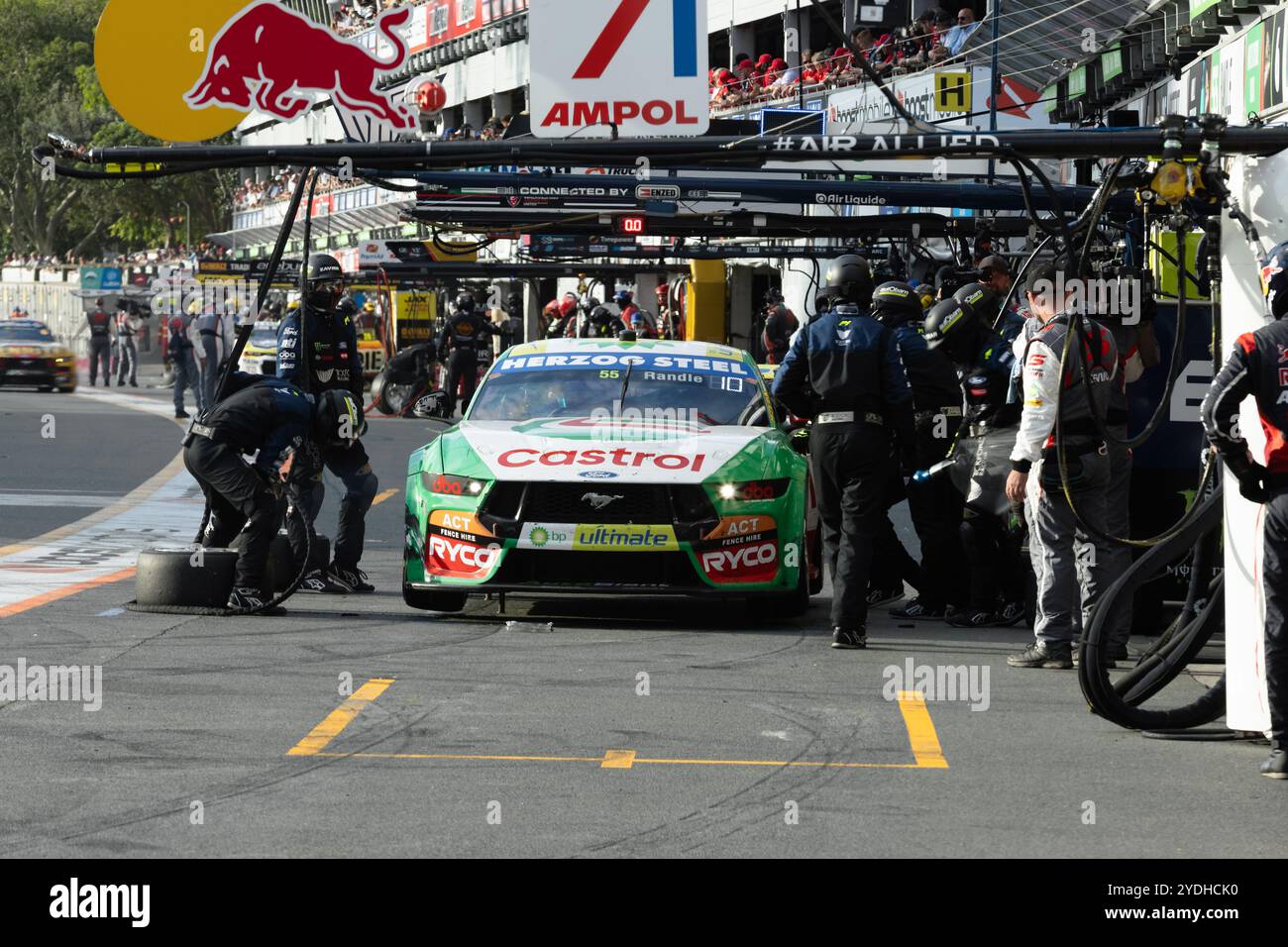 Queensland, Australien, 26. Oktober 2024. Thomas Randle vom Monster Castrol Racing Ford Mustang in der Boxengasse während der Boost Mobile Gold Coast 2024 500. Queensland. Am 25. Oktober 2024 in Gold Coast, Queensland, Australien. Quelle: Ivan Glavas/Speed Media/Alamy Live News Stockfoto