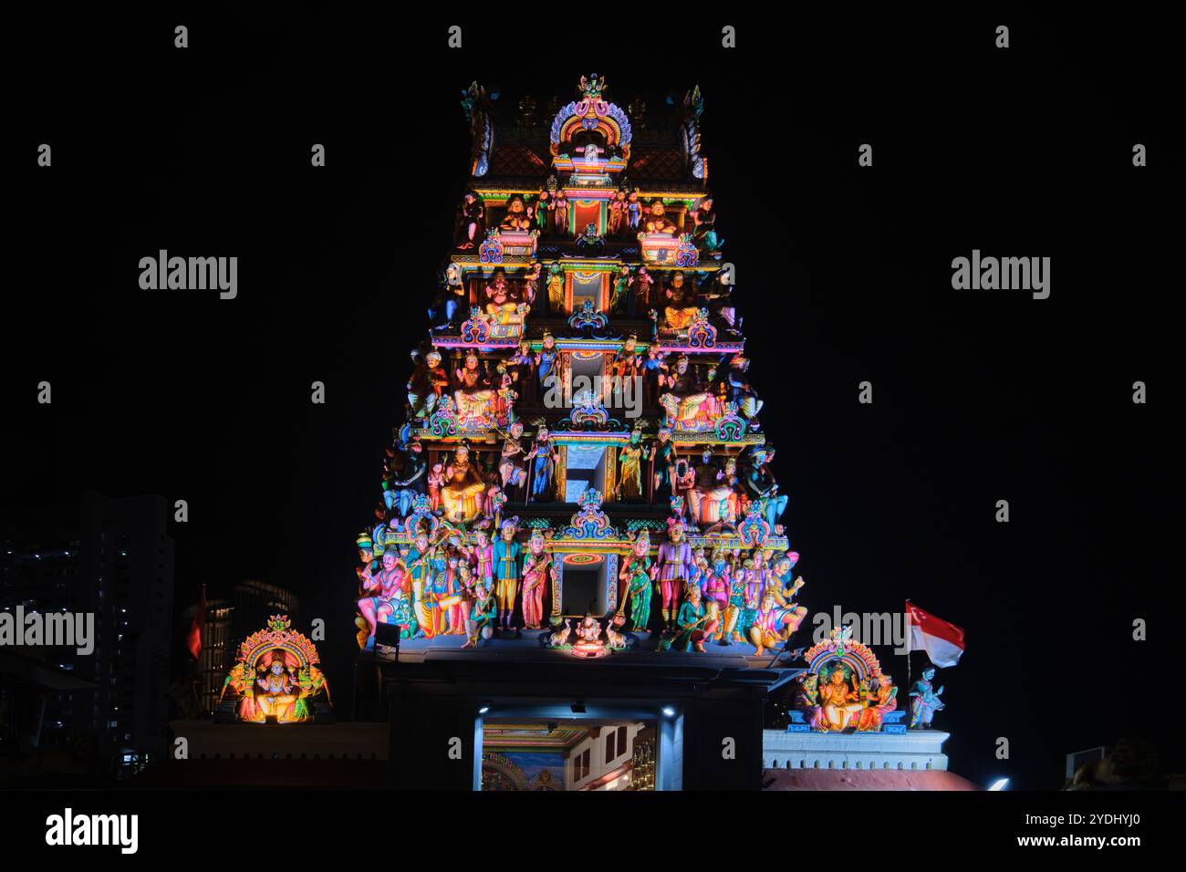 Singapur - 14. August 2024: Sri Mariamman Tempel im Stadtteil Chinatown in Singapur Stockfoto