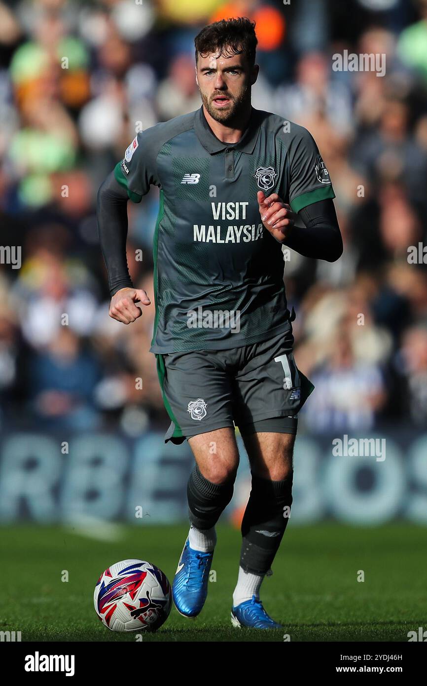 Calum Chambers of Cardiff City spielt beim Sky Bet Championship Match West Bromwich Albion vs Cardiff City at the Hawthorns, West Bromwich, Großbritannien, 26. Oktober 2024 (Foto: Gareth Evans/News Images) Stockfoto