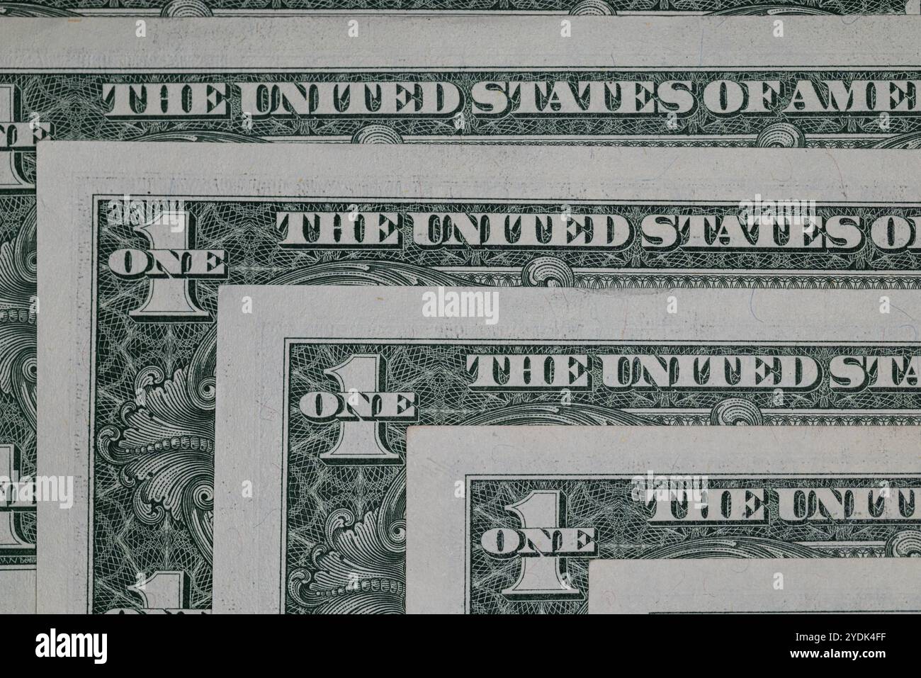 Hintergrund für 1-Dollar-Banknoten zu Designzwecken Stockfoto