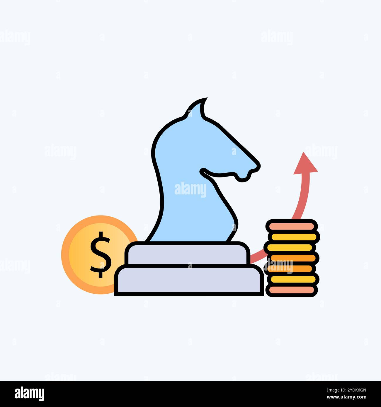 Vektorgrafik des Symbols „Finanzstrategie“. Stock Vektor