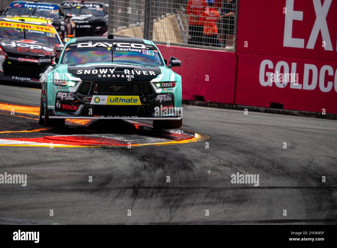 Gold Coast, Queensland, Australien. Oktober 2024. JAMES COURTNEY (7), Fahrer von Snowy River Racing, während der Qualifikation für Rennen 22 der Supercars Championship an der Boost Mobile Gold Coast 500. (Kreditbild: © James Forrester/ZUMA Press Wire) NUR REDAKTIONELLE VERWENDUNG! Nicht für kommerzielle ZWECKE! Stockfoto