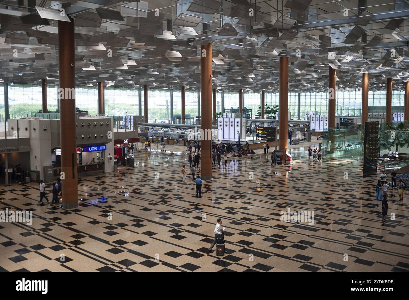 01.03.2019, Singapur, Republik Singapur, Asien, Blick in die Abflughalle von Terminal 3 am Flughafen Changi, Asien Stockfoto