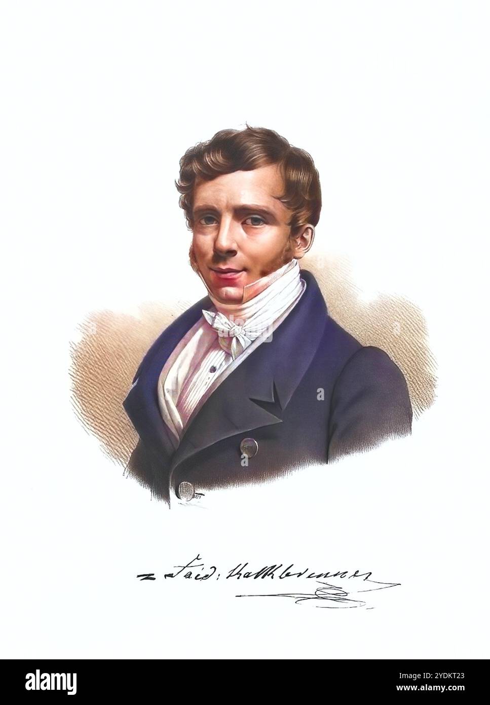 Friedrich Wilhelm Michael Kalkbrenner, auch Frederic Kalkbrenner (geb. 7. November 1785; Höchstwert 10. Juni 1849 in Enghien-les-Bains bei Paris) war ein deutsch-französischer Pianist und Komponist, Historisch, digital restaurierte Reproduktion von einer Vorlage aus dem 19. Jahrhundert, Datum nicht angegeben Stockfoto