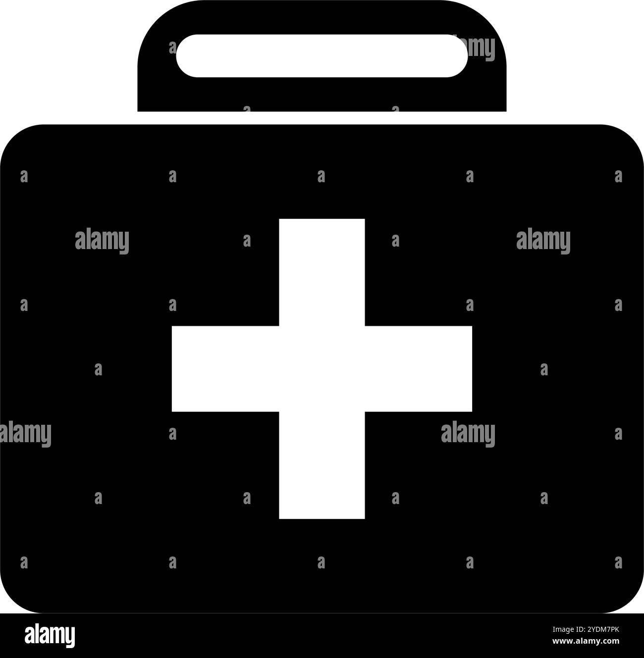 Symbol für die Silhouette des Verbandskastens. Editierbarer Vektor. Stock Vektor