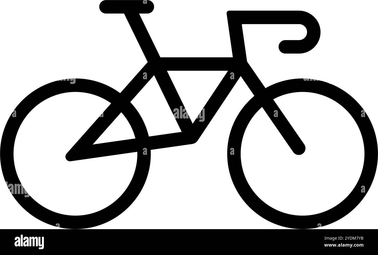 Einfaches Rennrad-Symbol. Editierbarer Vektor. Stock Vektor