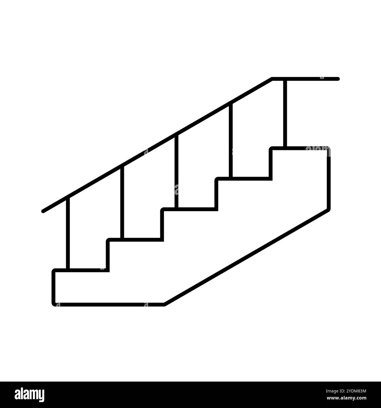 Treppensymbol isoliert auf weißem Hintergrund. Umrissdesign. Vektorabbildung. Stock Vektor Treppensymbol isoliert auf weißem Hintergrund. Umrissdesign. Vektorabbildung. Stock Vektor
