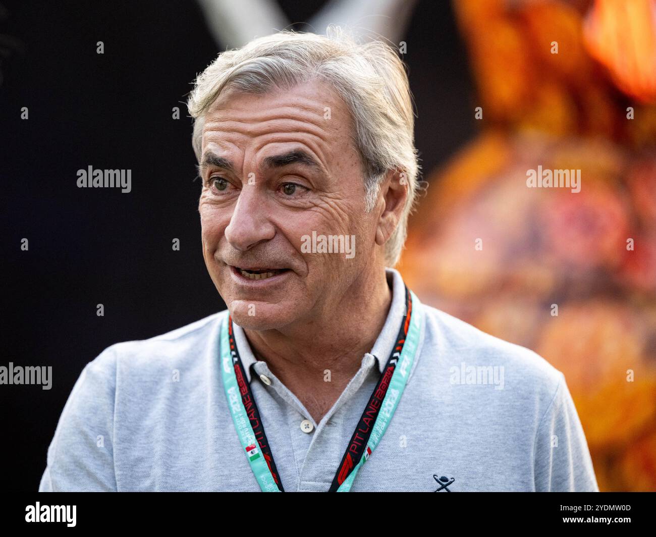 Carlos Sainz Senior (Spanien, Rallye Rennfahrer), MEX, Formel 1 Weltmeisterschaft, Grand Prix von Mexiko City, Autodromo Hermanos Rodriguez, Qualifying, 26.10.2024 Foto: Eibner-Pressefoto/Michael Memmler Stockfoto