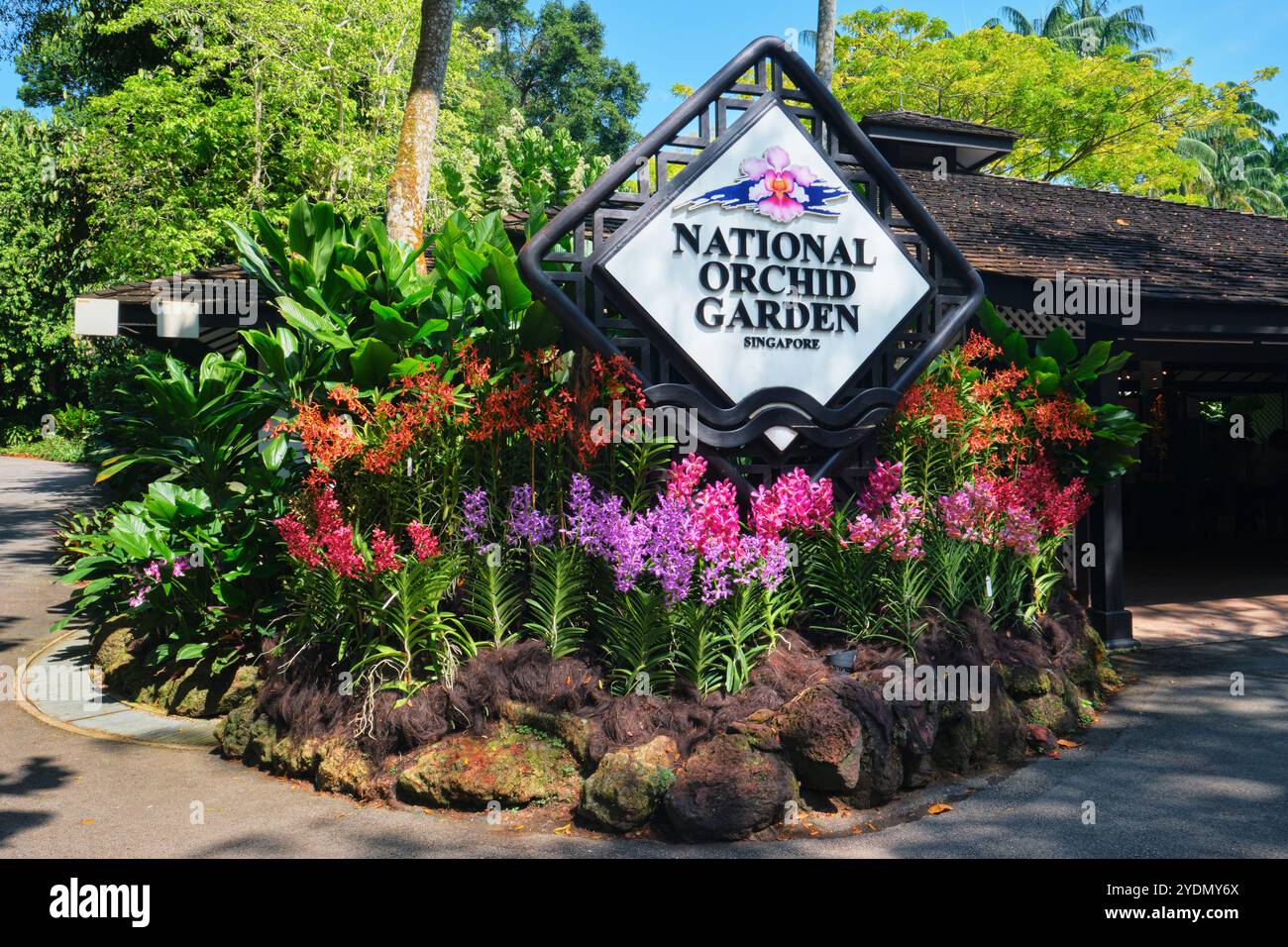 Singapur - 13. August 2024: National Orchid Garden Singapur Stockfoto