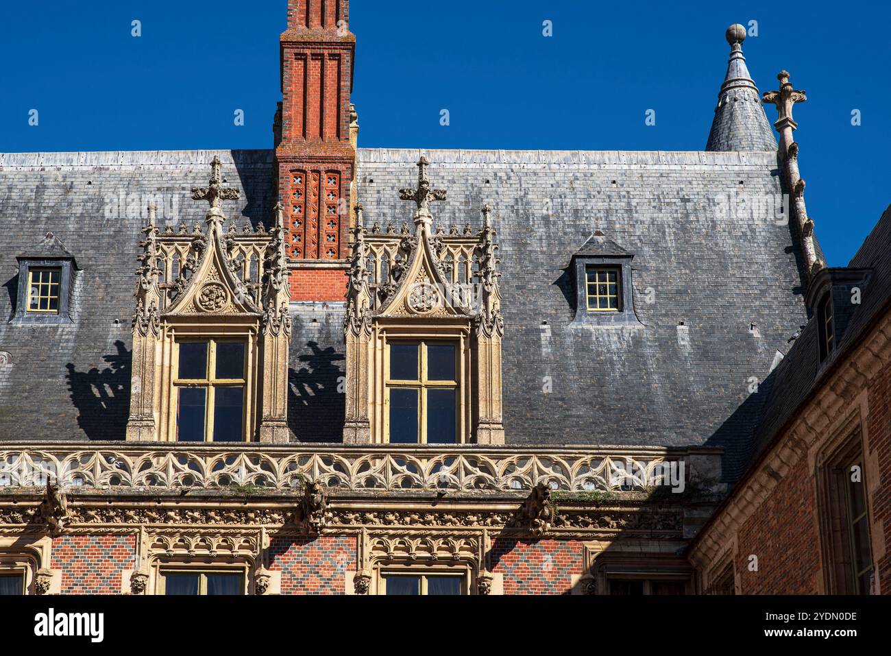 Details zur Architektur des Château de Maintenon in Eure et Loire, Frankreich Stockfoto