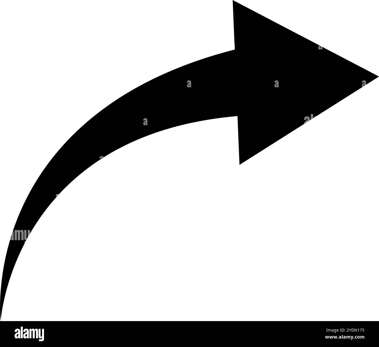 Symbol „Pfeilsilhouette teilen“. Editierbarer Vektor. Stock Vektor