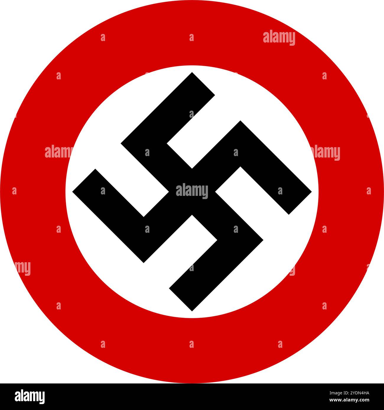 Kreisflagge von Nazi-Deutschland-Symbol. Editierbarer Vektor. Stock Vektor