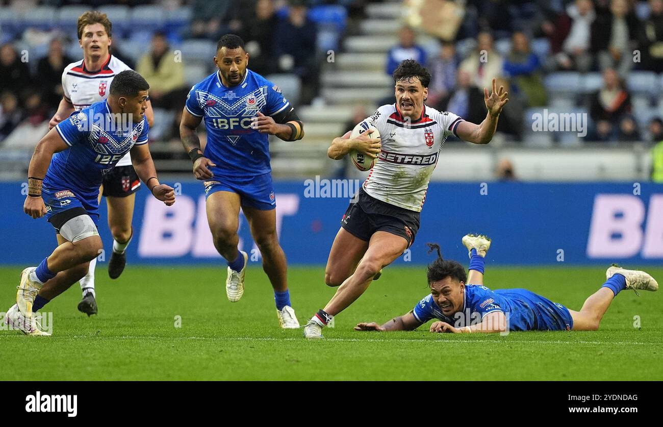 Der Engländer Herbie Farnworth spielte beim Spiel der International Rugby League im Brick Community Stadium in Wigan. Bilddatum: Sonntag, 27. Oktober 2024. Stockfoto