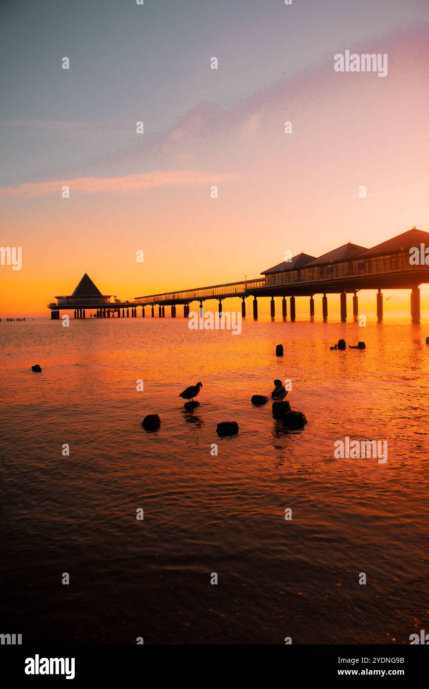 Pier, Heringsdorf, Usedom, Ostsee, Deutschland, Urlaub, Urlaub, Entspannung, Erholung Stockfoto