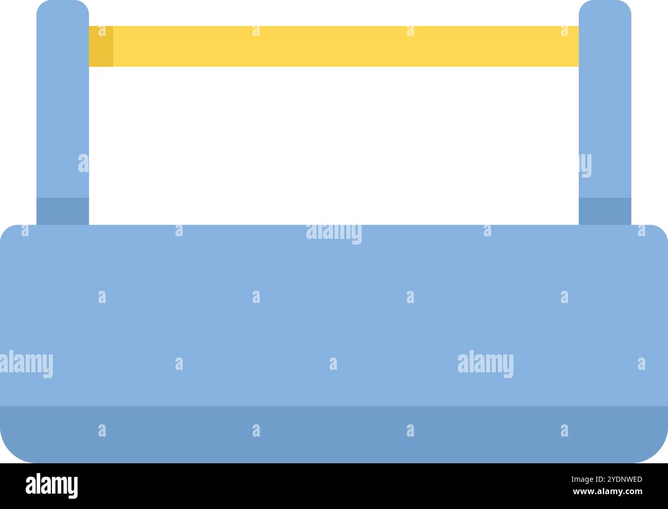 Klassischer leerer Werkzeugkasten mit Holzgriff, perfekt zur Illustration von Werkzeugaufbewahrung oder heimwerkerprojekten Stock Vektor