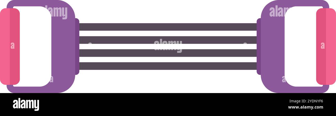 Thorax Expander mit Widerstandsbändern für Kraftübungen beim Armtraining Stock Vektor