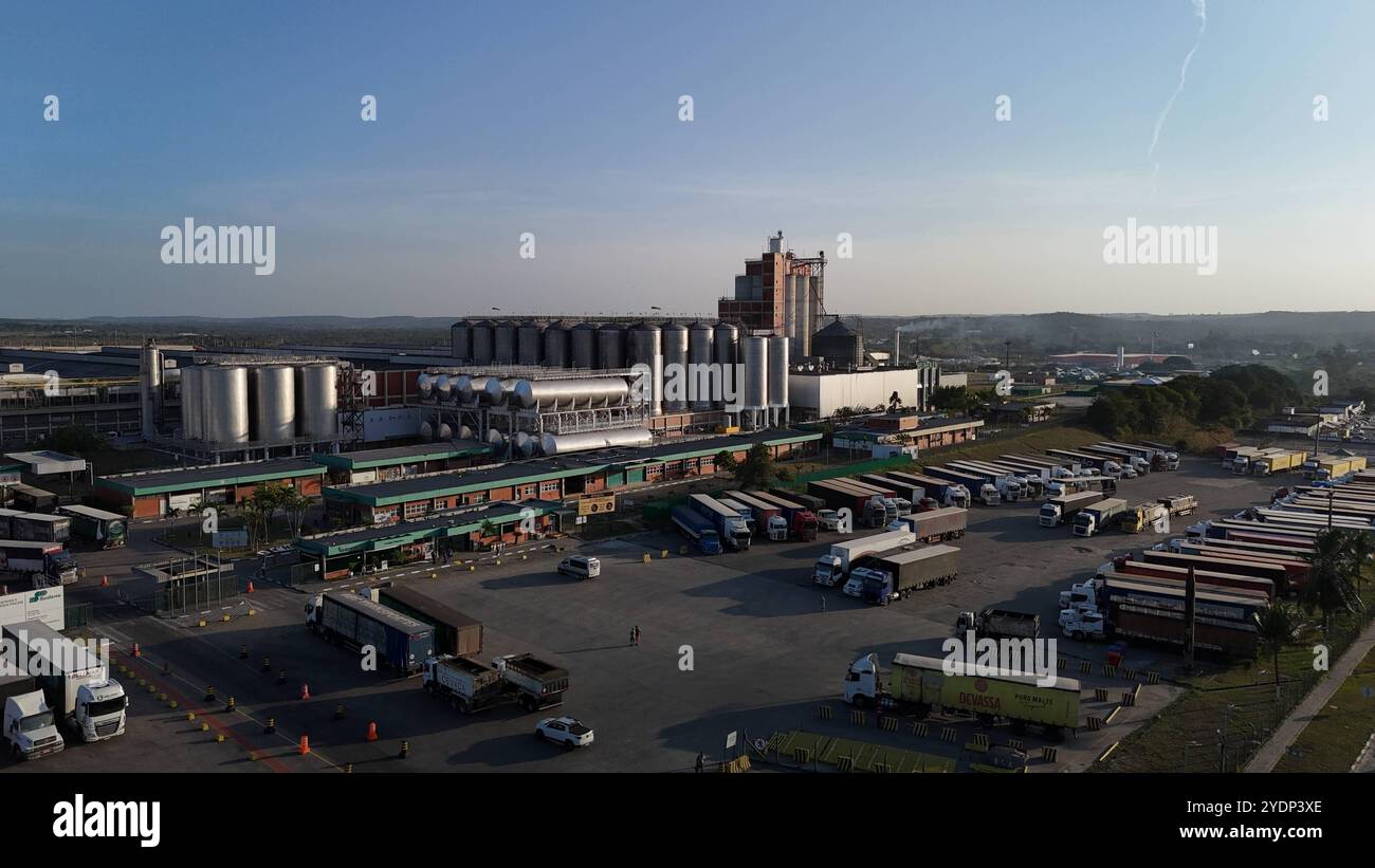 Heineken-Brauerei alagoinhas, bahia, brasilien - 25. oktober 2024: Luftaufnahme der Heineken-Brauerei in der Stadt Alagoinhas. ALAGOINHAS BAHIA BRASILIEN Copyright: XJoaxSouzax 251024JOA044 Stockfoto