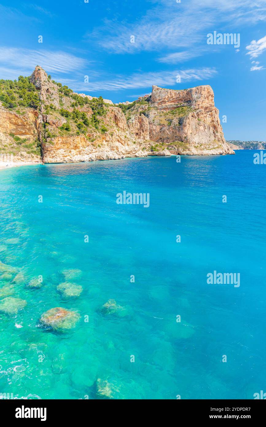 Cala del Moraig, El Poble Nou de Benitaxell, Alacant Alicante, Valencianische Gemeinschaft, Spanien Stockfoto