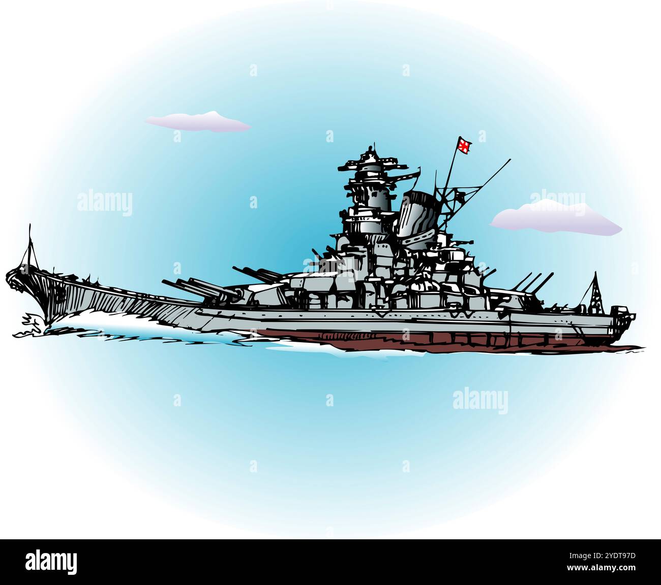 Schlachtschiff Yamato Stockfoto