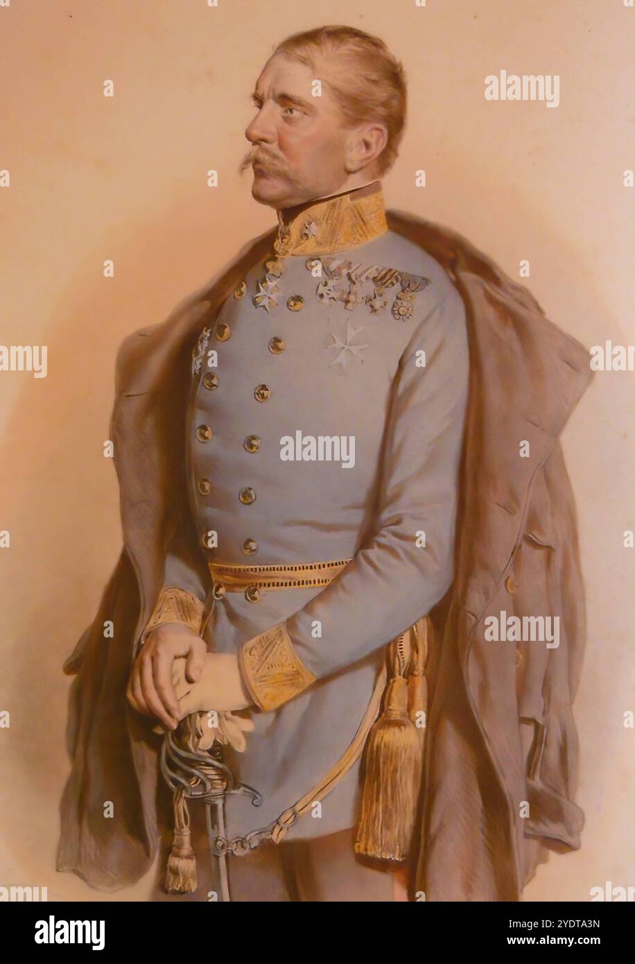 Sigmund Sigismund Freiherr von Reischach geb. 10. Februar 1809 in Wien 13. November 1878 ebenda war ein k. k. Kämmerer, Geheimer Rat, Feldzeugme Stockfoto