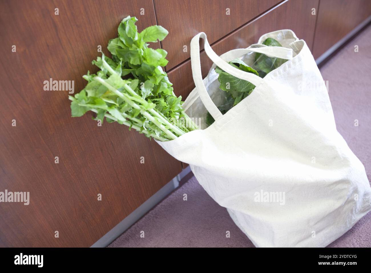 Öko-Tasche in der Küche Stockfoto