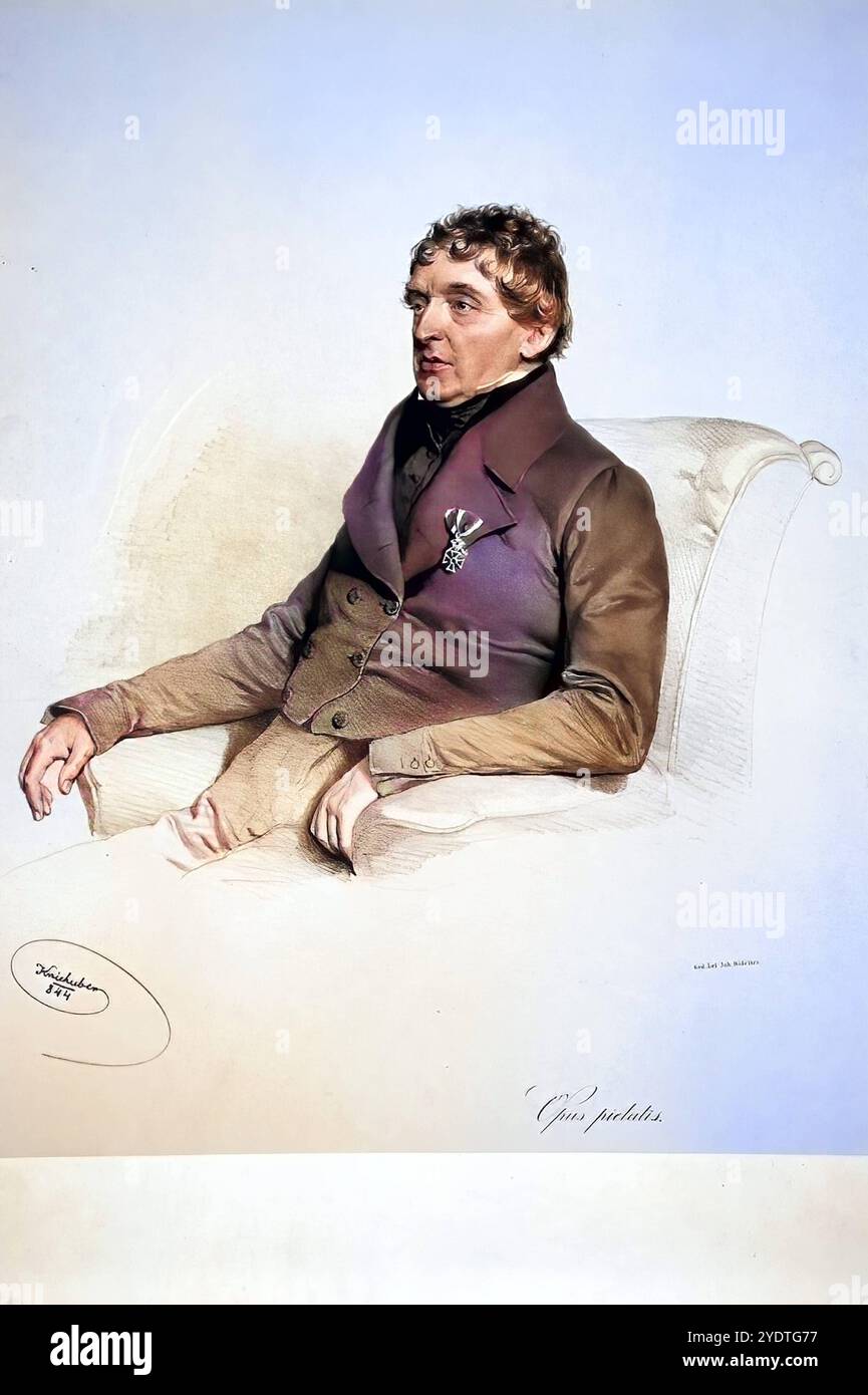 Wenzel Gustav von Kopetz 1782-1857, österreichischer Rechtsgelehrter, Historisch, digital restaurierte Reproduktion von einer Vorlage aus dem 19. Jahr Stockfoto
