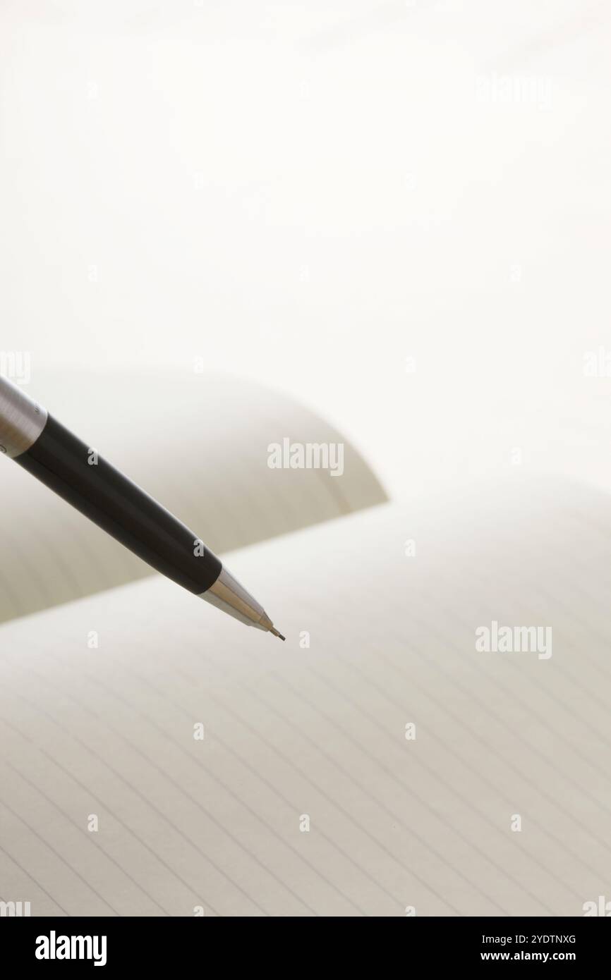 Notizbuch und Stift Stockfoto