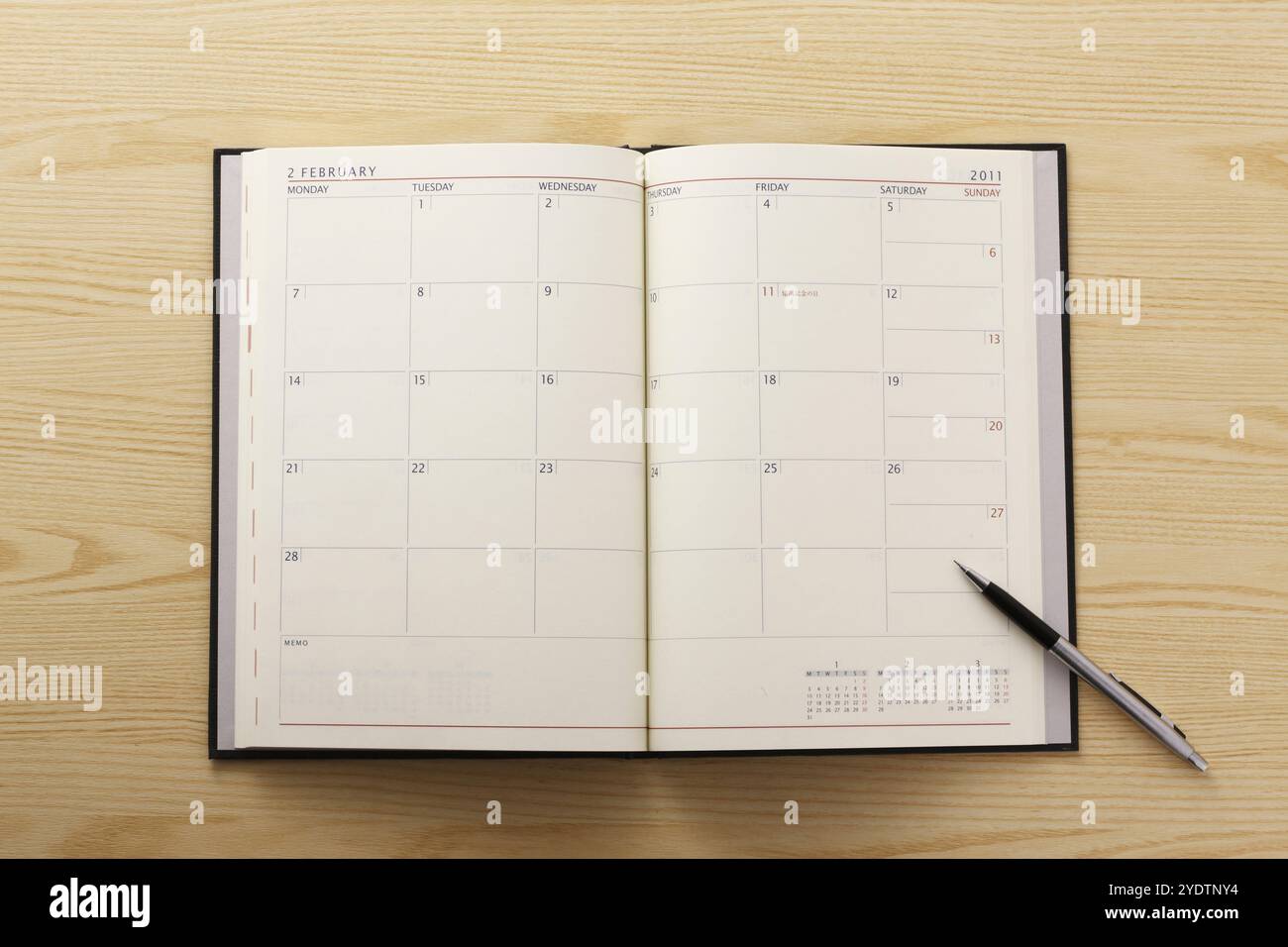 Terminkalender Stockfoto