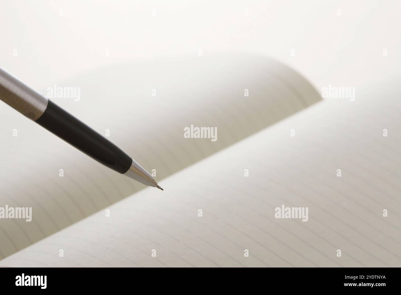 Notizbuch und Stift Stockfoto