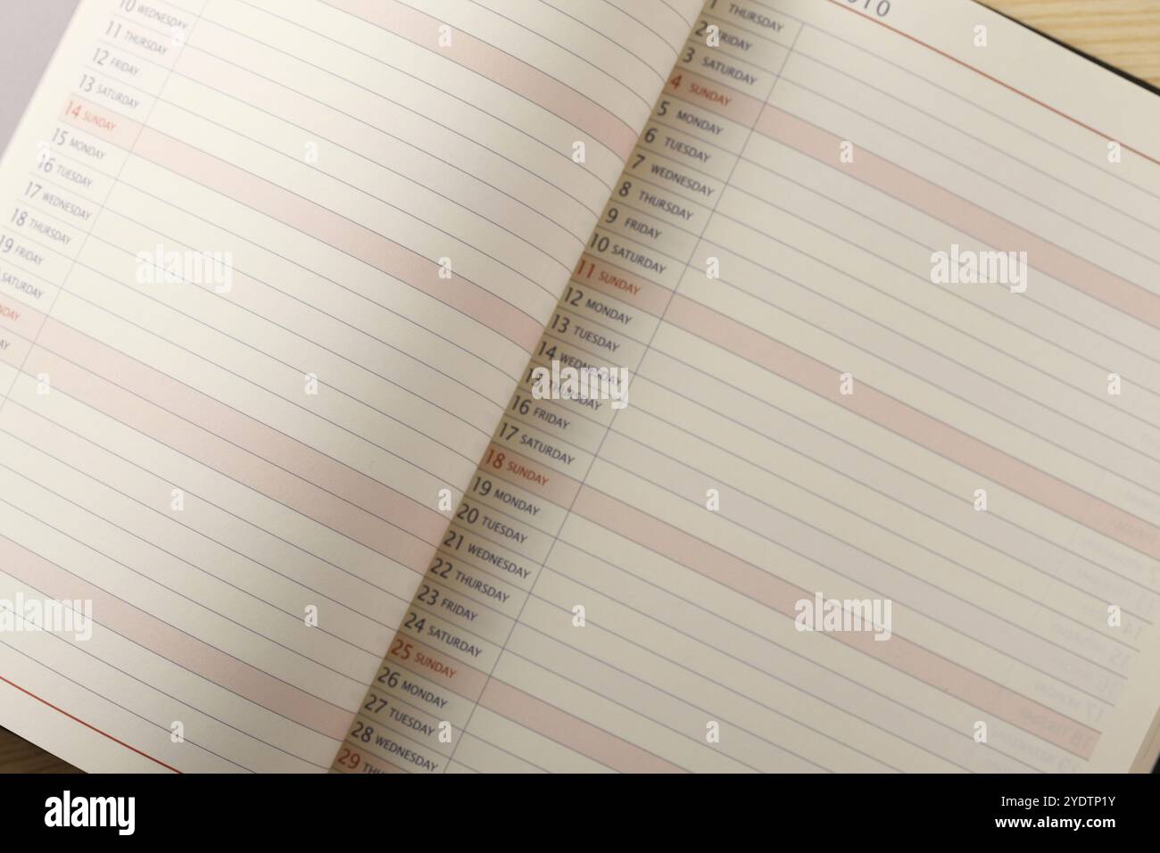 Terminkalender Stockfoto