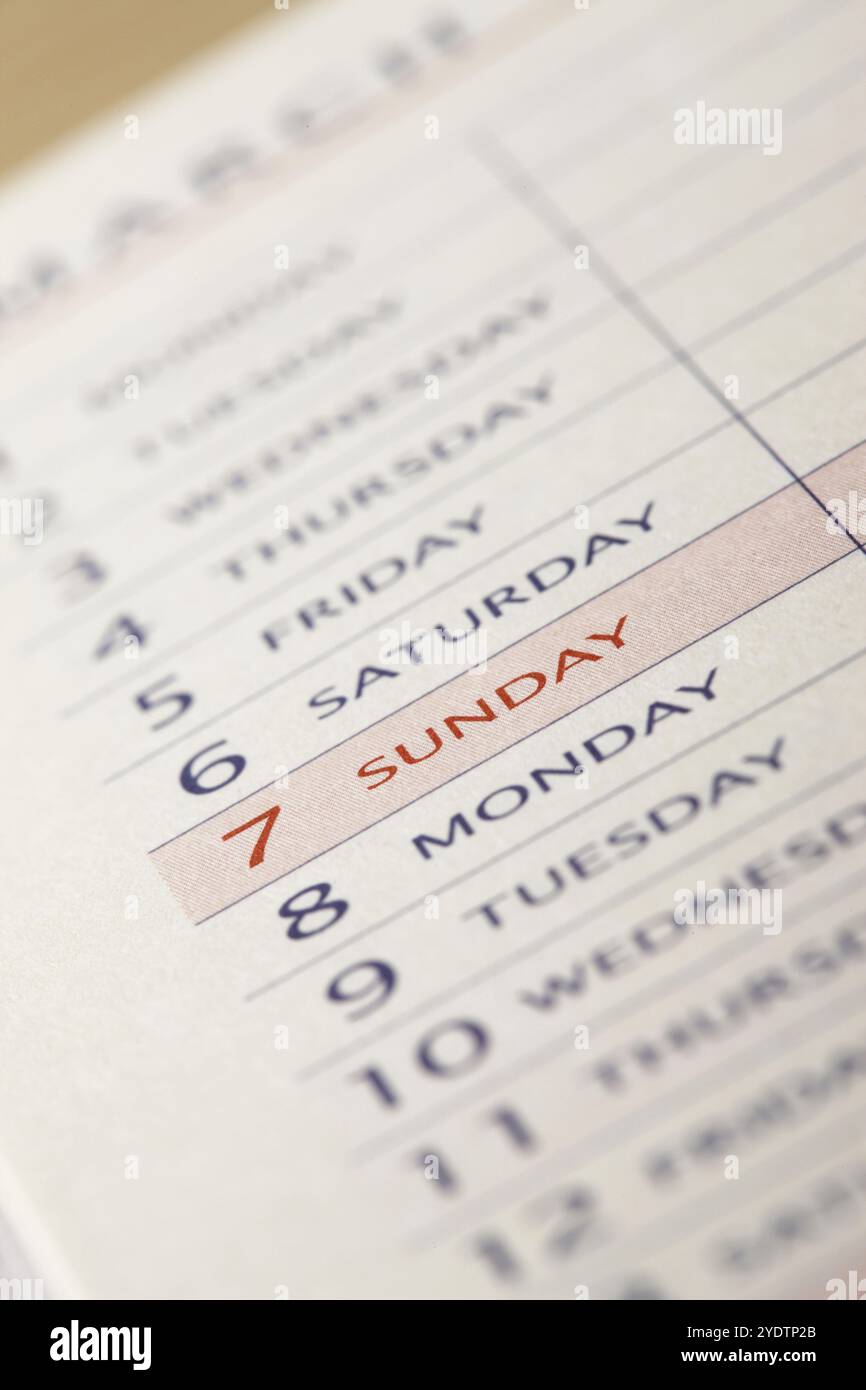 Terminkalender Stockfoto