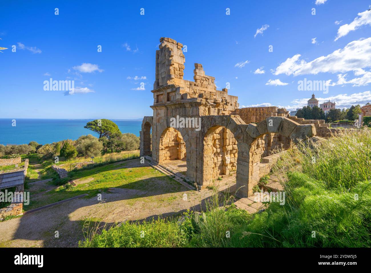 Griechisch-römische Ruinen, Archäologisches Gebiet von Tindari, Tindari, Patti, Messina, Sizilien, Italien, Mittelmeer, Europa Stockfoto