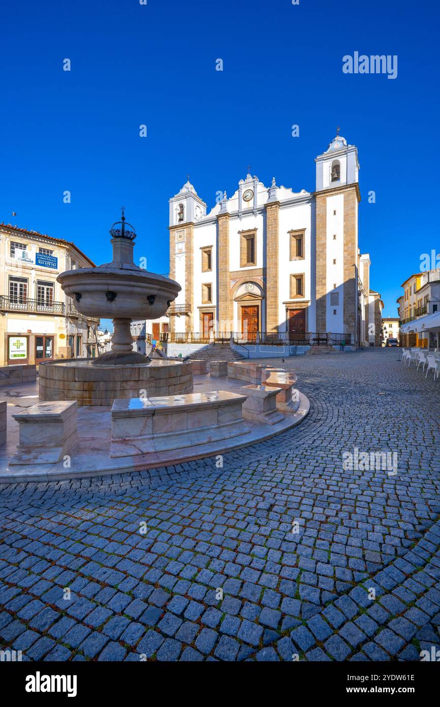 Giraldo-Platz, UNESCO-Weltkulturerbe, Evora, Alentejo, Portugal, Europa Stockfoto