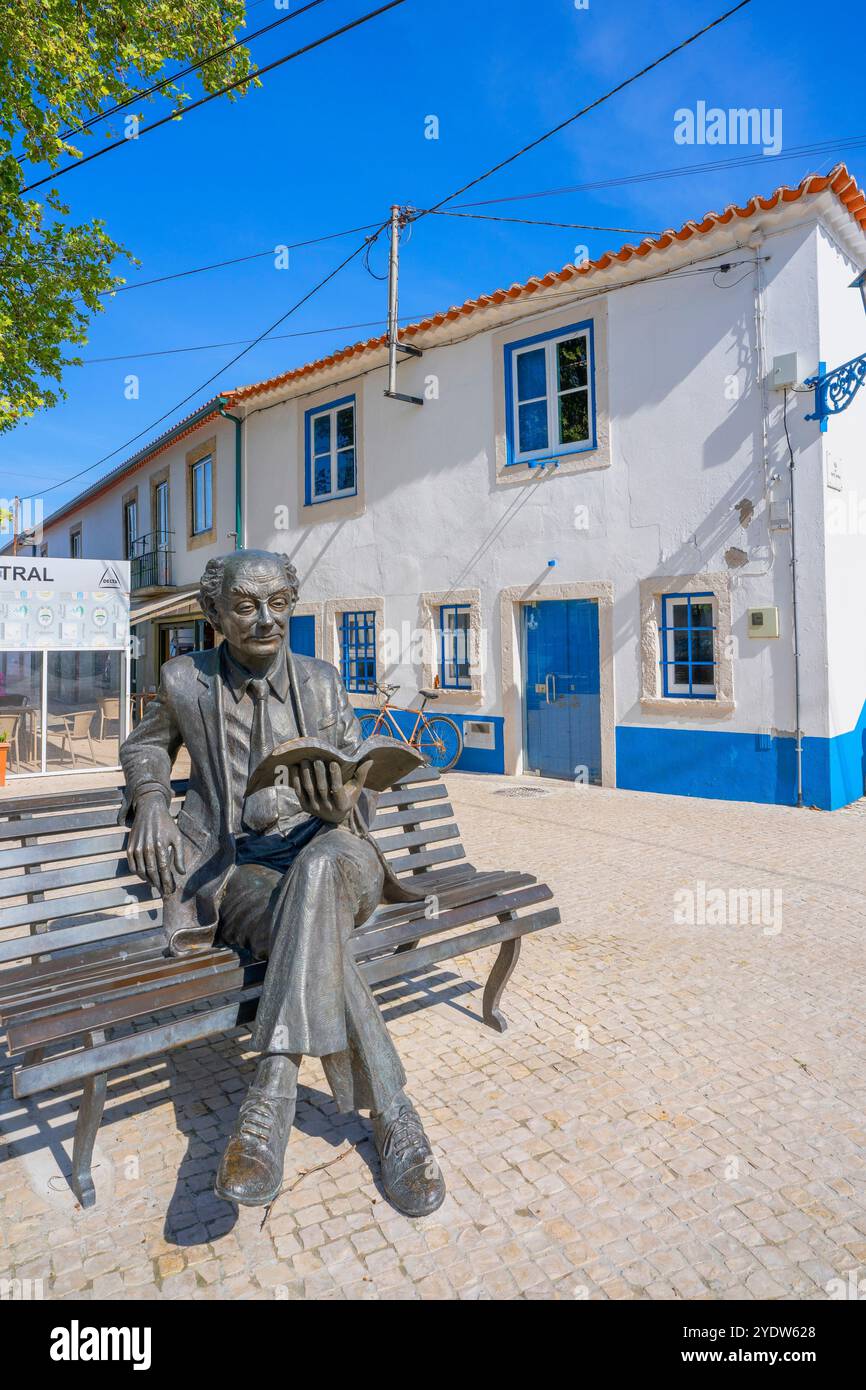 Denkmal für Jose Saramago, Azinhaga, Golega, Santarem Bezirk, Alentejo, Portugal, Europa Stockfoto