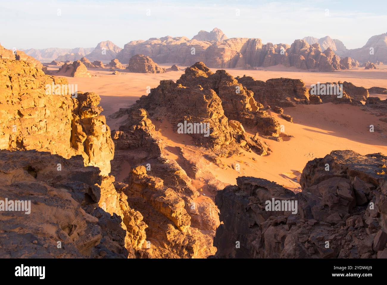 Wadi Rum, UNESCO-Weltkulturerbe, Jordanien, Naher Osten Stockfoto