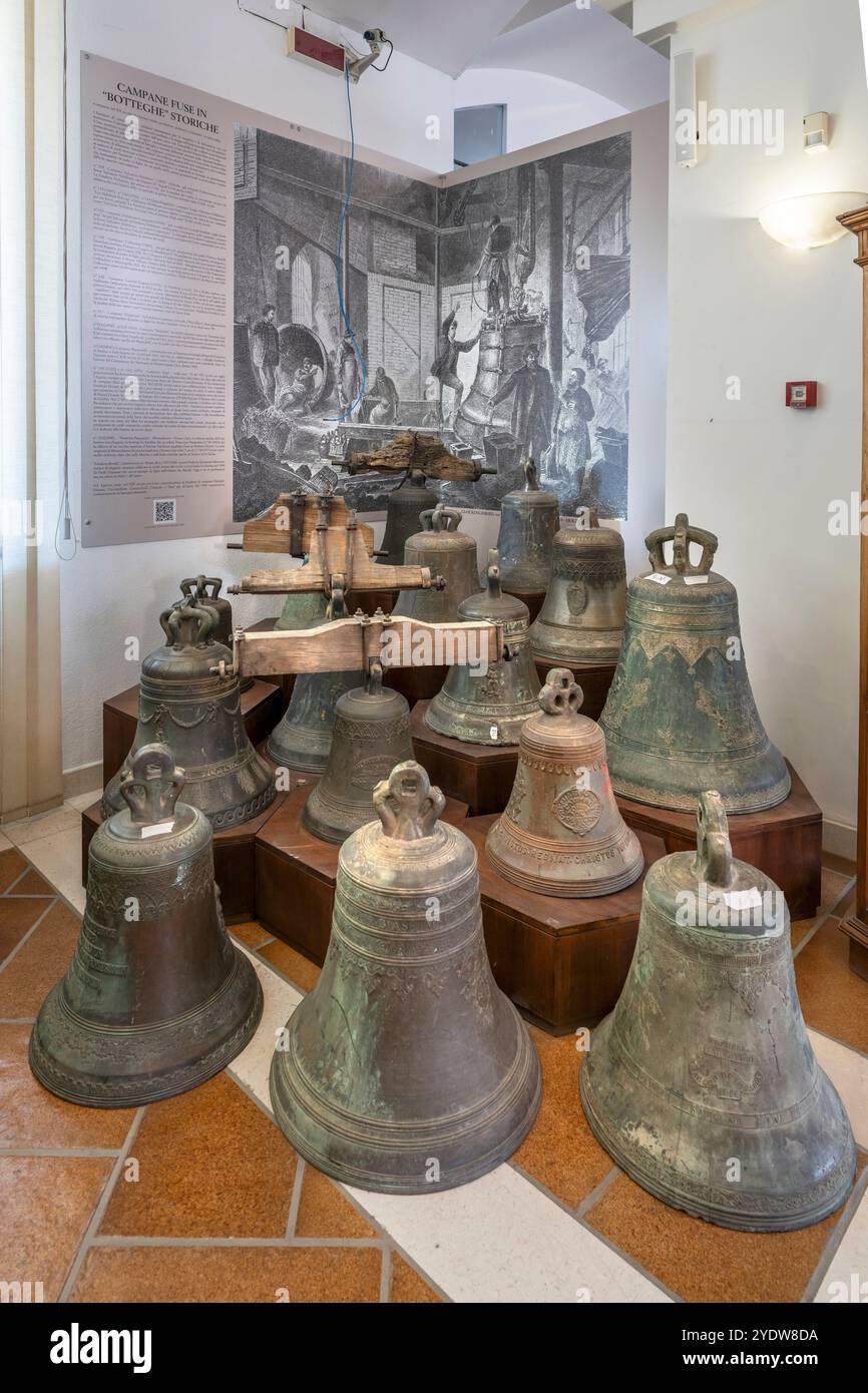 Marinelli Bells, Päpstliche Glockengießerei, Agnone, Isernia, Molise, Italien, Europa Stockfoto