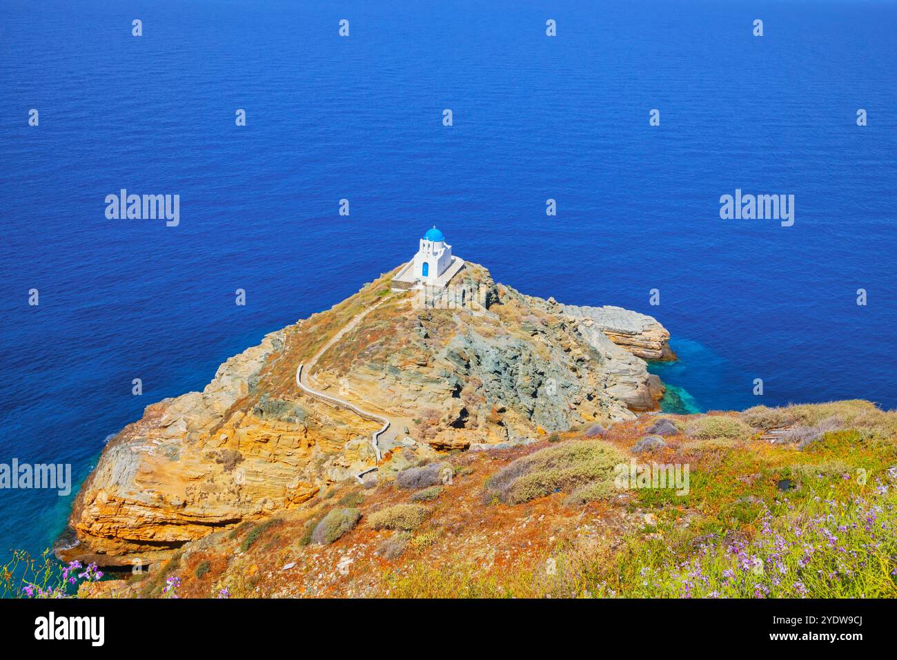 Seven Martyrs Church, Kastro, Sifnos Island, Kykladen, Griechische Inseln, Griechenland, Europa Stockfoto