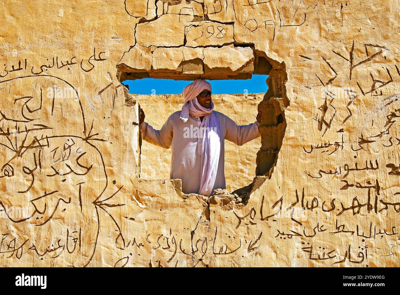 Verlassenes Dawada Oasendorf in Gabraoun, Touareg, Gabroun, Sahara Wüste, Fezzan, Libyen, Nordafrika, Afrika Stockfoto Verlassenes Dawada Oasendorf in Gabraoun, Touareg, Gabroun, Sahara Wüste, Fezzan, Libyen, Nordafrika, Afrika Stockfoto