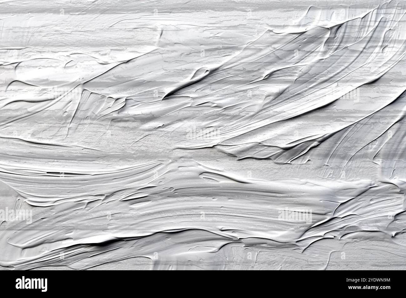 Detail des künstlerischen abstrakten Öl gemalten Hintergrunds. Weißer Hintergrund mit Ölfarbe. Schöne Nahaufnahme-Pinselstriche. Stockfoto