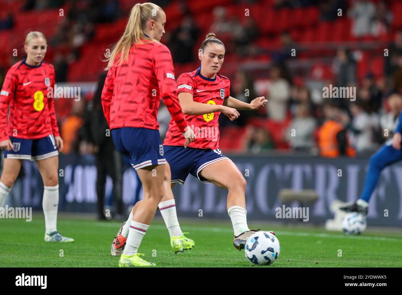 London, Großbritannien. 25. Oktober 2024. Grace Clinton während der Freundschaft zwischen England und Deutschland in Wembley. Stockfoto