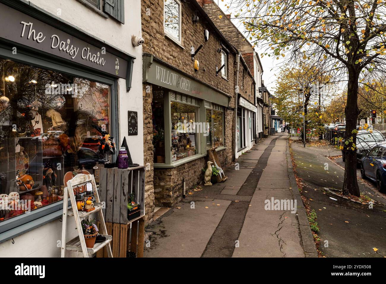 Shops in Higham Ferrers, Northamptonshire, England, Großbritannien. Stockfoto