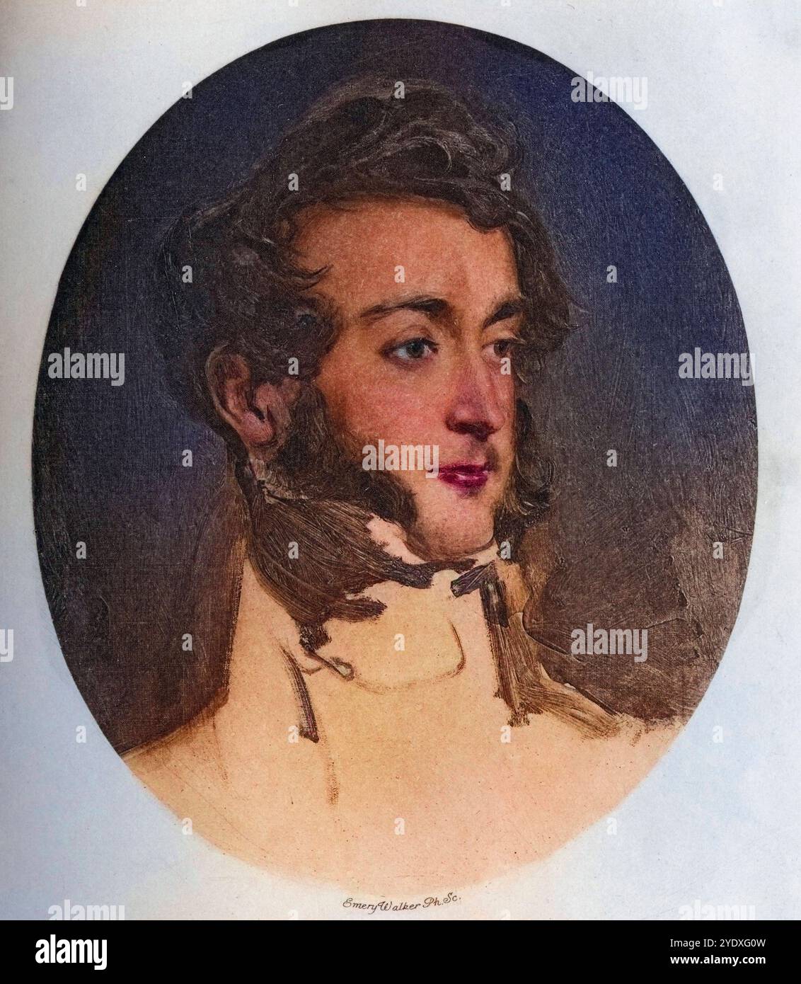 Emich Charles Leiningen 2. Fürst von Leiningen 1763-1814. Gestochen von Emery Walker nach der Skizze von Sir David Wilkie., Historisch, Digital Restau Stockfoto