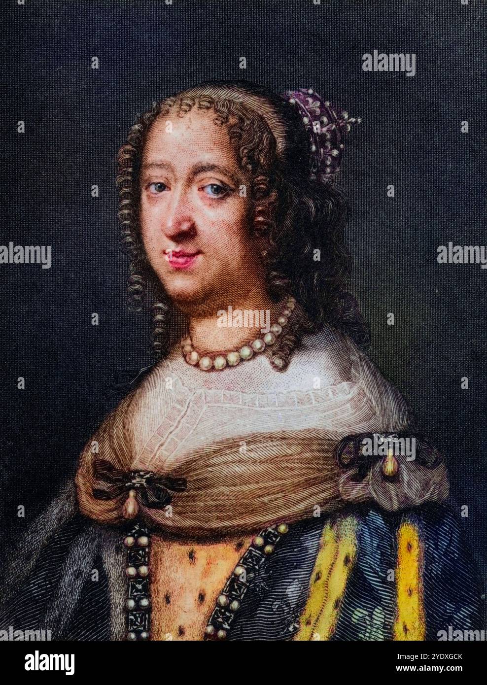 Anna von Österreich, 1601-1666. Königin von Frankreich und Regentin für ihren Sohn Ludwig XIV. Von Frankreich. Fotoätzung nach dem Gemälde von Mignard Stockfoto