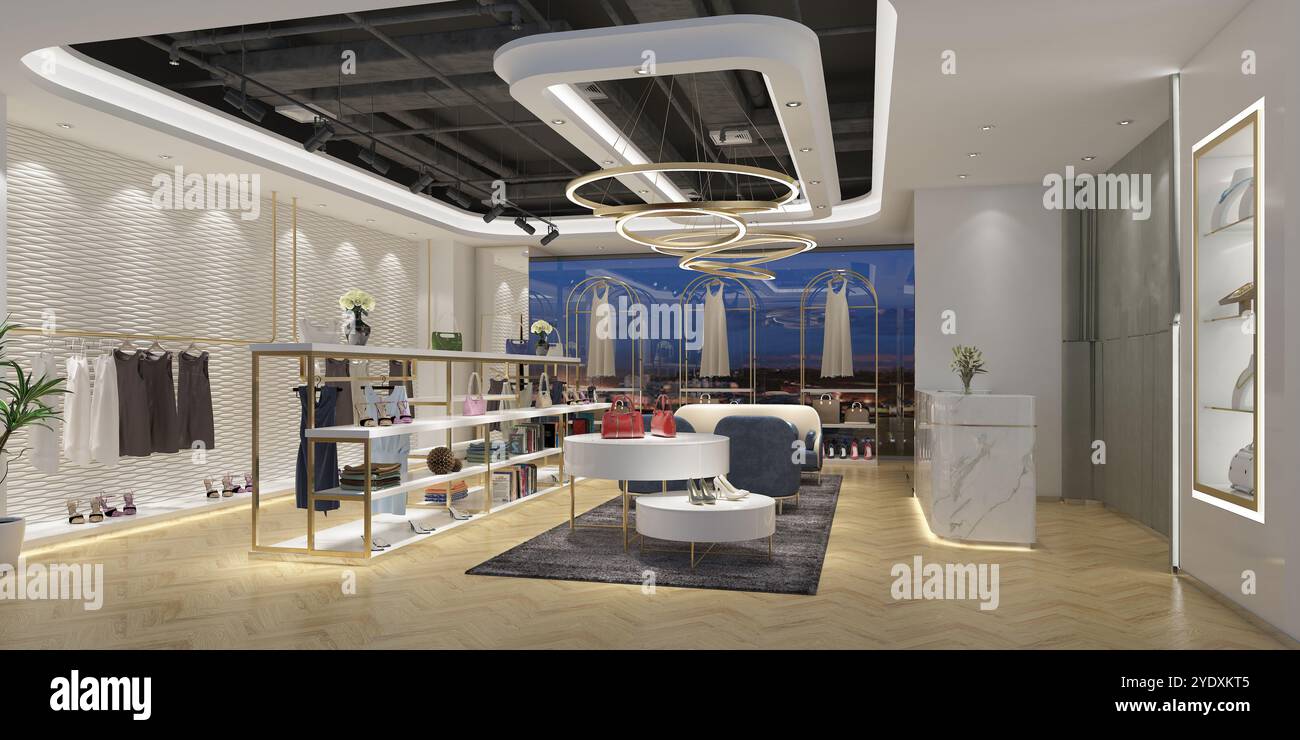 3D-Render von Shop Stockfoto