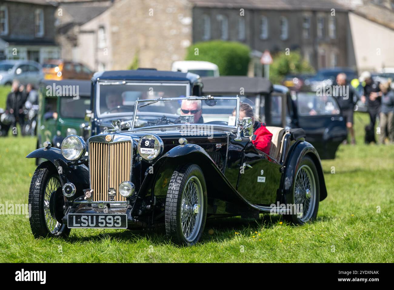 2024 Beamish Relability Oldtimer-Rallye in Bainbridge, Yorkshire Dales, Großbritannien. Stockfoto